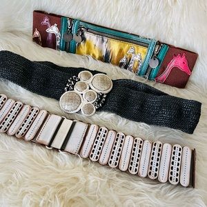 Anthropologie | Bundle of 3 Waist Stretch Belts